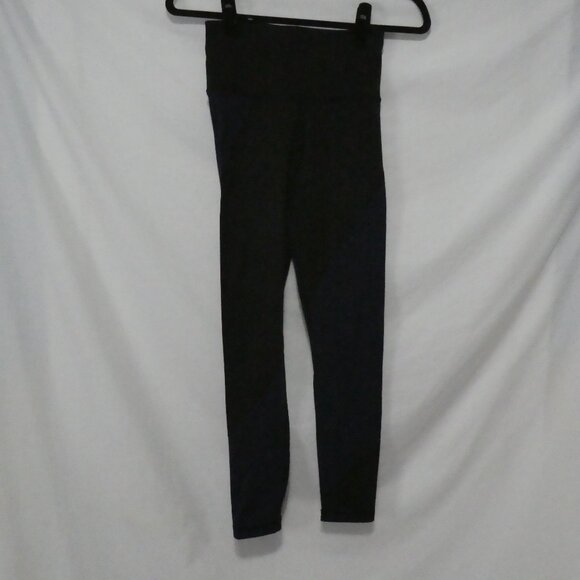 TNA - Aritzia | small | Black Leggings With Navy Blue Panel Front and Back - Picture 1 of 16